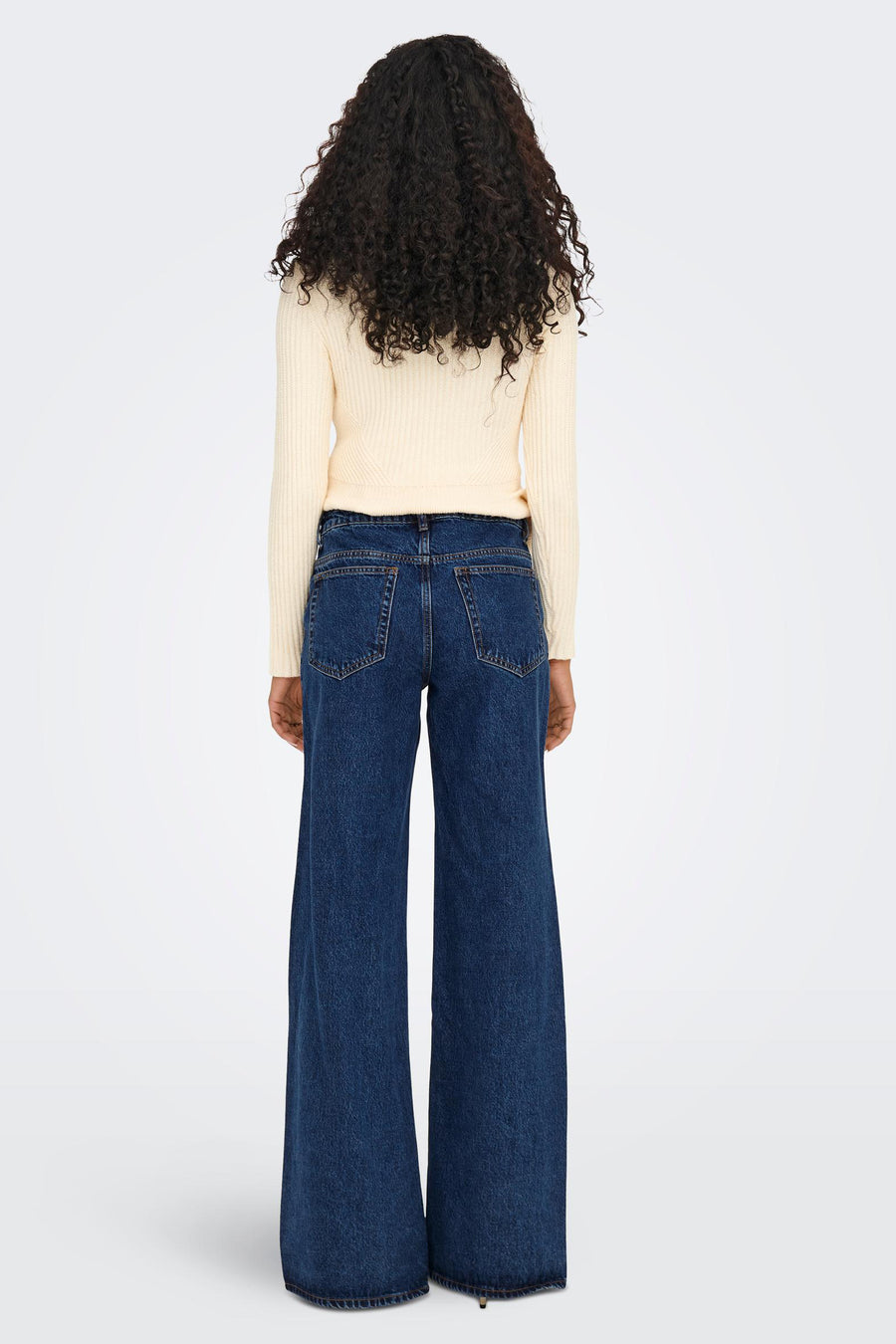 Wide jeans - mid blue denim