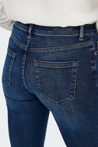 BLUSH FLARE - dark blue denim