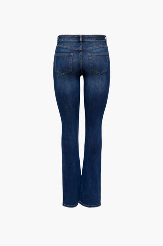 BLUSH FLARE - dark blue denim