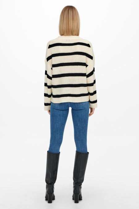 Trui met ronde hals Ecru - JDY