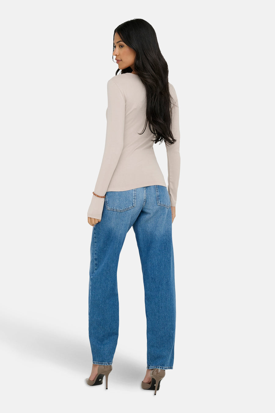 T-shirt à manches longues - beige - JDY