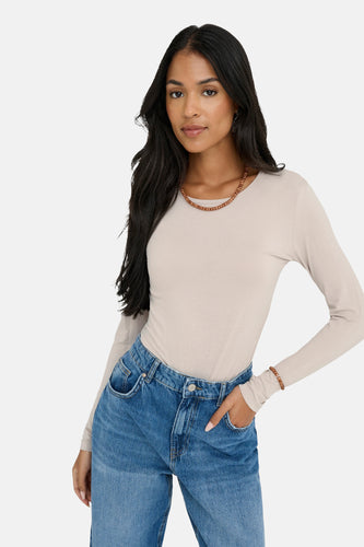 T-shirt à manches longues - beige - JDY