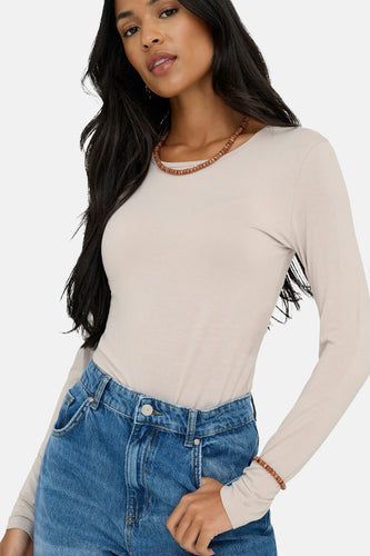 T-shirt à manches longues - beige - JDY