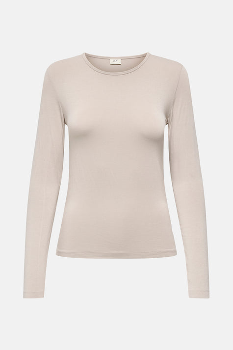 T-shirt met lange mouwen - beige