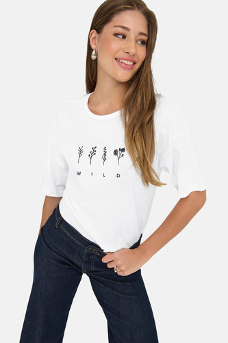 T-shirt met korte mouwen - wit - JDY
