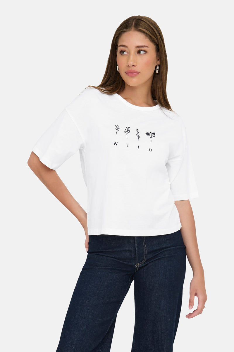 T-shirt (korte mouwen) Wit - JDY