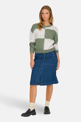 Pull met ronde hals - groen
