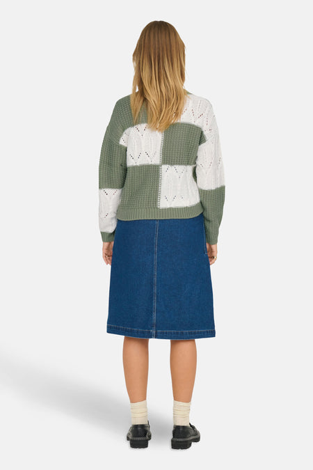 Pull met ronde hals - groen