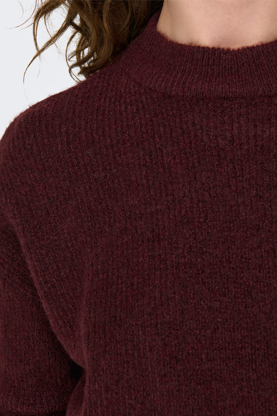 Pull à col rond - rouge