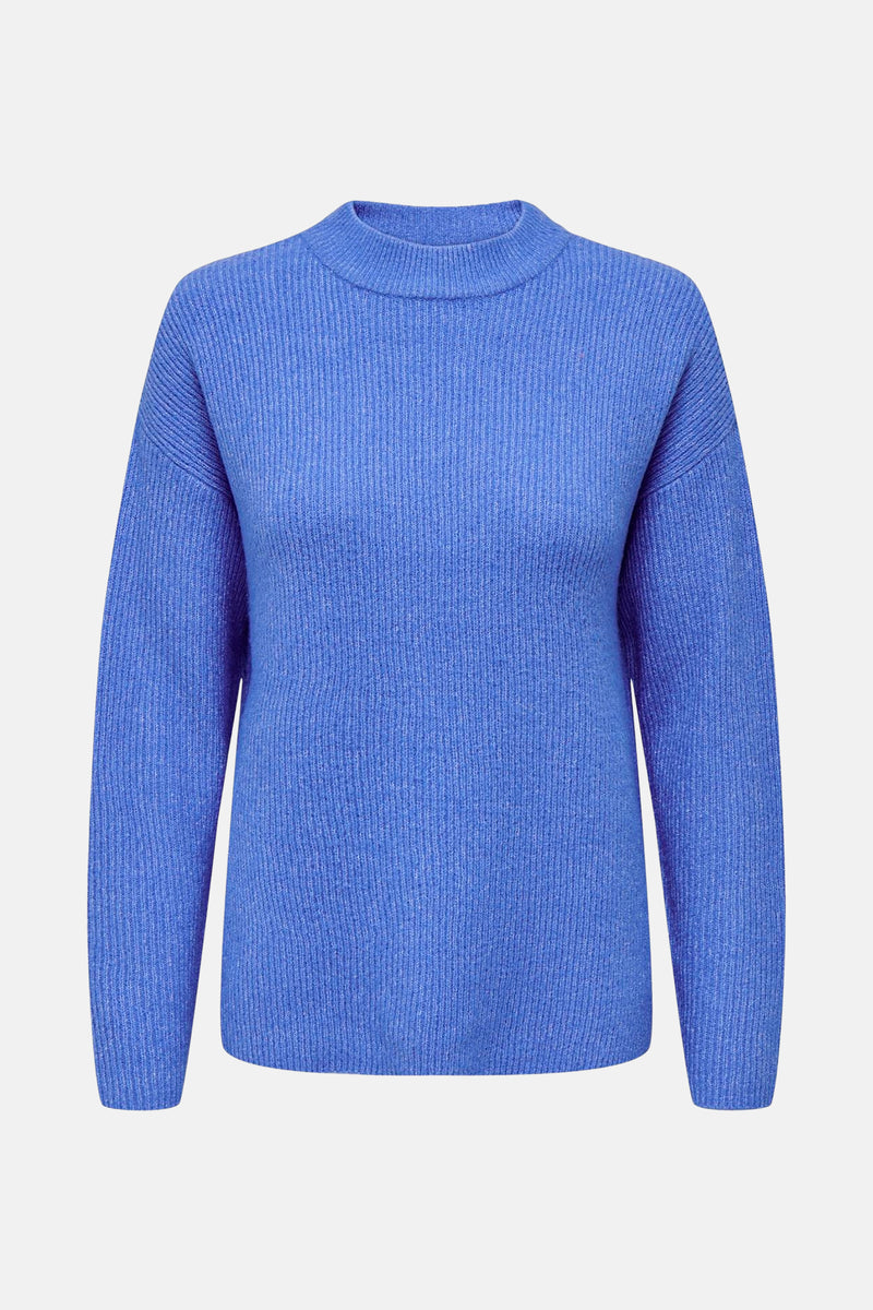 Pull met ronde hals - blauw