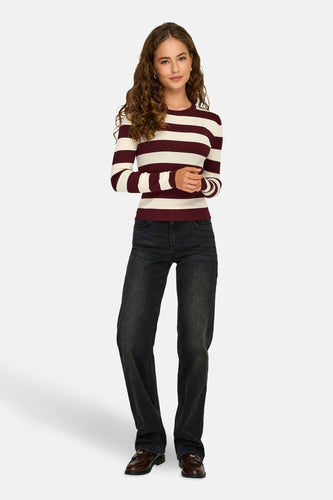 Pull met ronde hals - rood