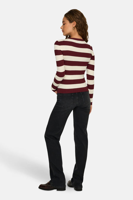 Pull met ronde hals - rood