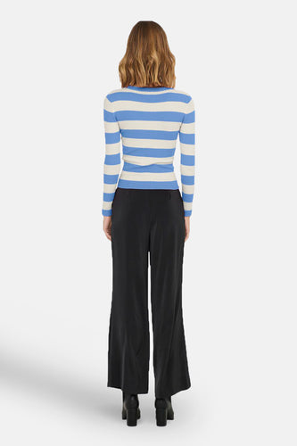 Pull met ronde hals - blauw
