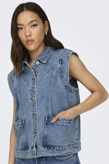 Jeansjas - mid blue denim