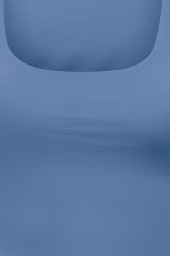 Blauwe geribbelde top van ONLY® met brede halslijn.