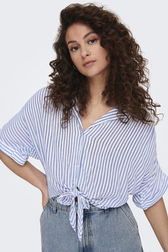 ONLPAULA LIFE S/S TIE SHIRT WVN NOOS
