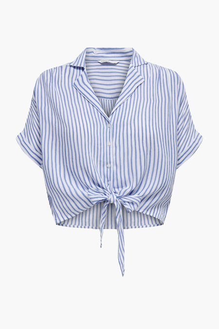 ONLPAULA LIFE S/S TIE SHIRT WVN NOOS