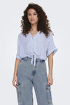 ONLPAULA LIFE S/S TIE SHIRT WVN NOOS