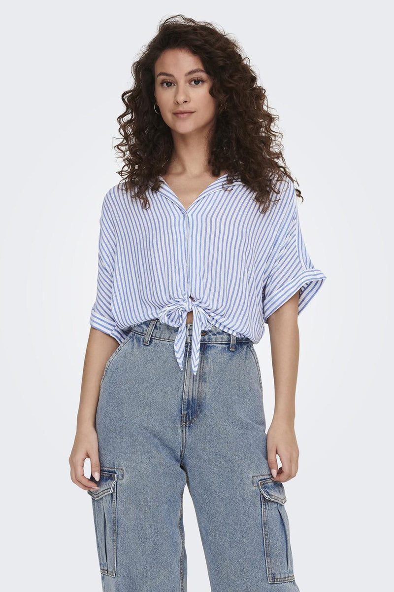 ONLPAULA LIFE S/S TIE SHIRT WVN NOOS