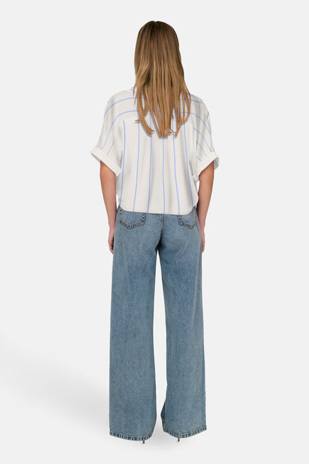 ONLPAULA LIFE S/S TIE SHIRT WVN NOOS