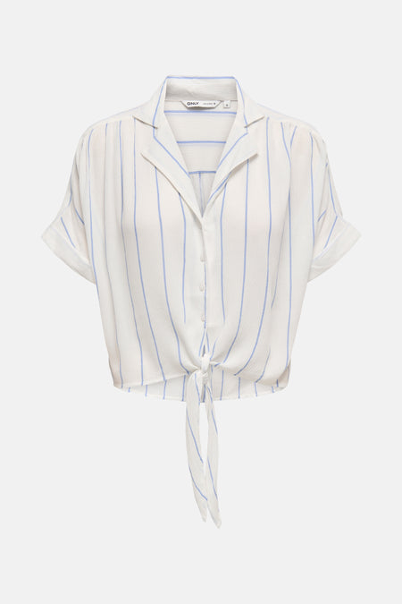 ONLPAULA LIFE S/S TIE SHIRT WVN NOOS