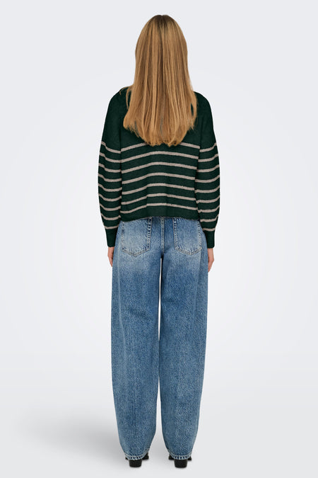 Pull met rolkraag - groen