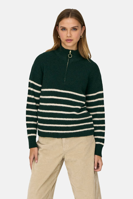 ONLTOKYO L/S ZIP PULLOVER KNT NOOS