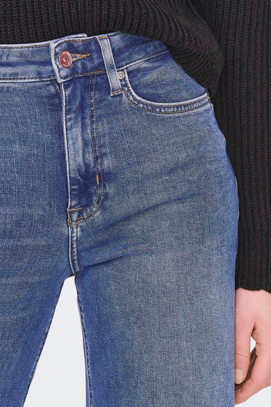 MADISON BLUSH - mid blue denim