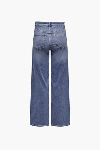 Jean large décontracté en denim bleu d'ONLY, avec poches arrière.