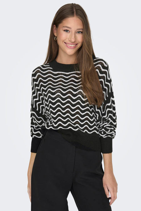 JDYRITA L/S SHORT STRUC PULL KNT NOOS