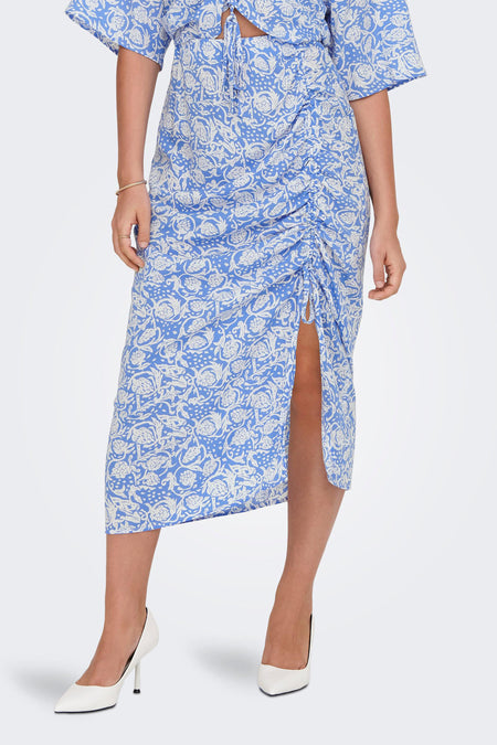 Jupe midi - bleu