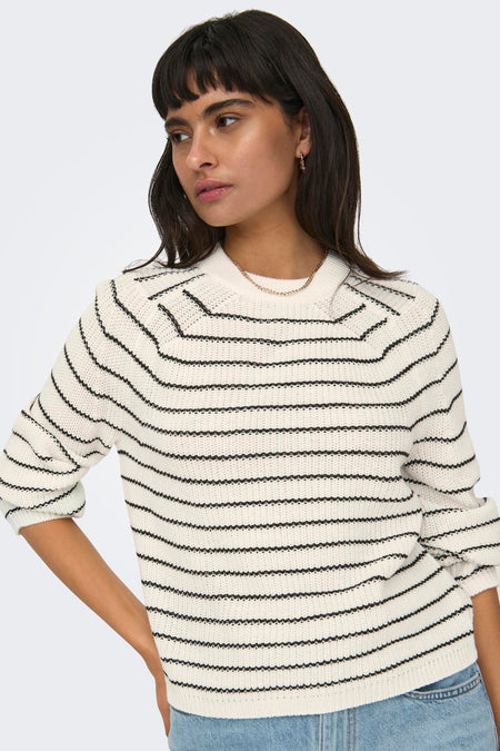 Trui met ronde hals Ecru - ONLY®