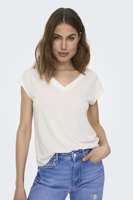 ONLFREE LIFE S/S MOD.V-NECK TOP JRS NOOS