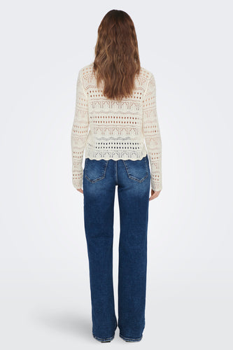 Pull met ronde hals - wit - JDY