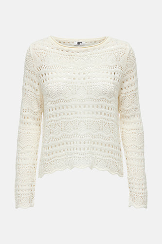 Pull met ronde hals - wit - JDY