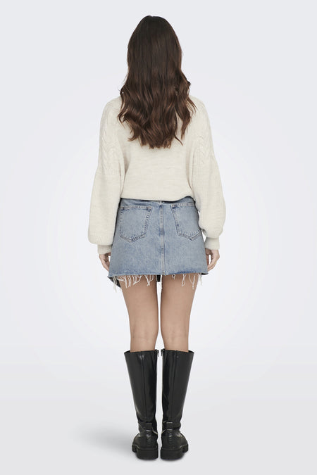 Korte rok - light blue denim