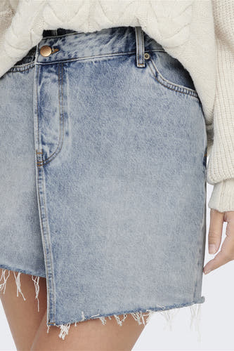 Korte rok - light blue denim