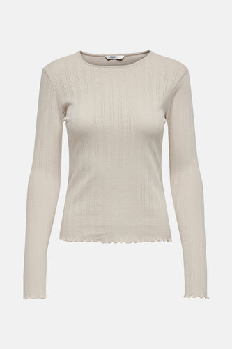 T-shirt met lange mouwen - ecru - ONLY®