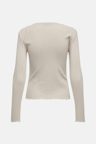 T-shirt met lange mouwen - ecru - ONLY®