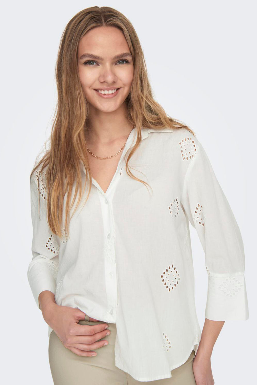 Hemd met lange mouwen - wit - JDY