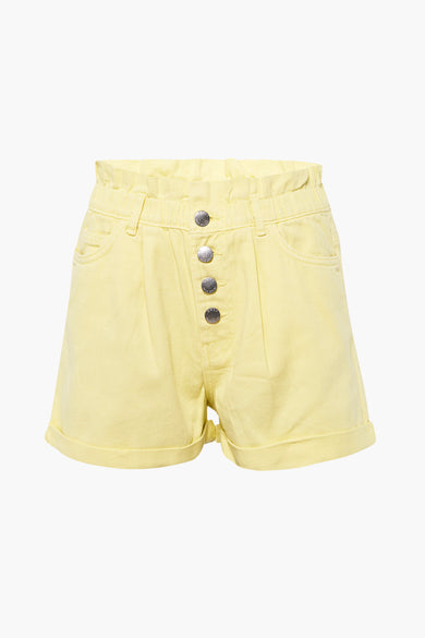 Short en bleu ONLY avec fermeture à boutons et revers.