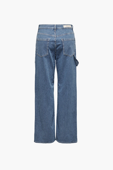 ONLKIRSI HW WIDE WORKER STRIPE DNM DOT