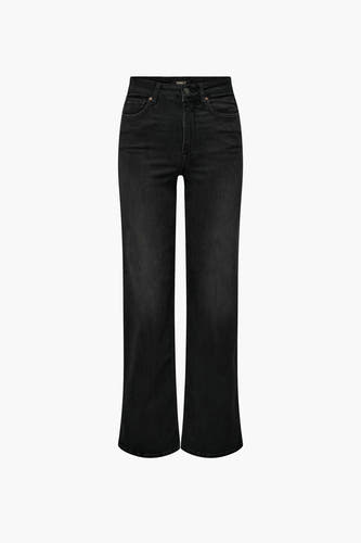 Jean délavé large de ONLY, avec une ceinture haute et un lavage subtil.