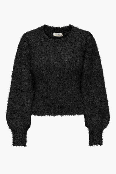 ONLFANTASTICO LS GLITTER O-NECK KNT
