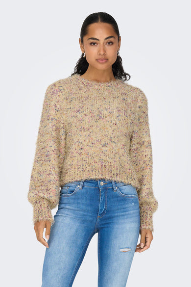 ONLFANTASTICO LS GLITTER O-NECK KNT