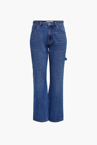 Straight jeans - mid blue denim