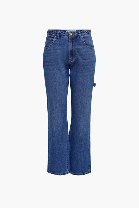 Straight jeans - mid blue denim