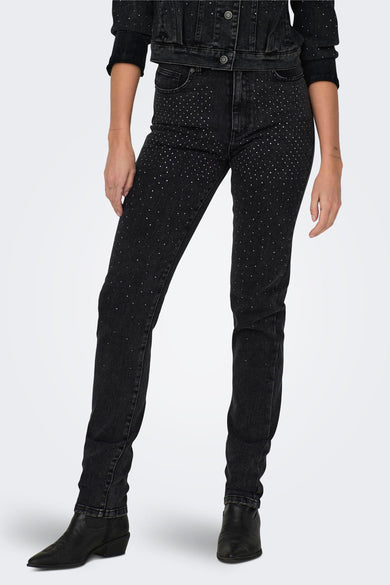 Jean &agrave; coupe droite - gris