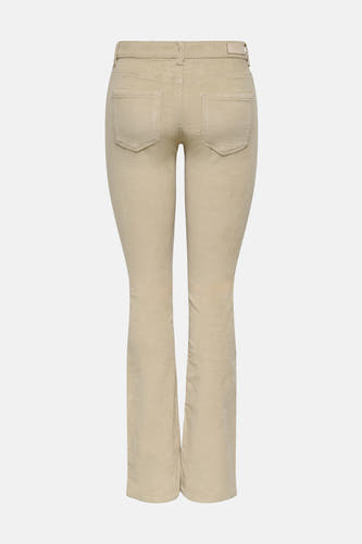 Pantalon beige de ONLY, avec une texture corduroy et des poches arrière.