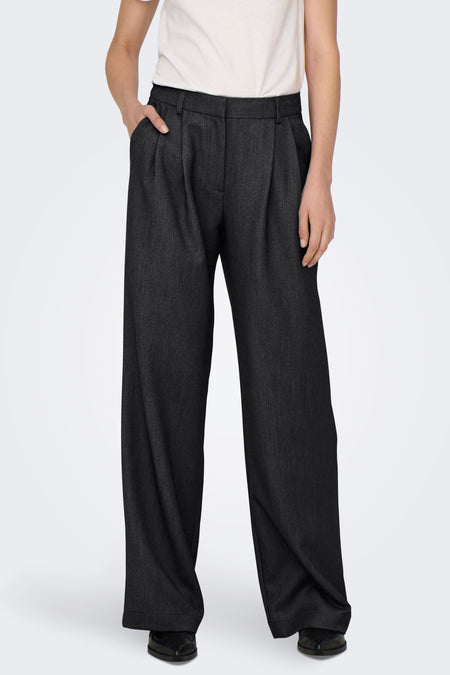 ONLHATTIE HW PLEAT MEL STR PANT TLR